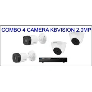 Bộ 4 mắt Camera KbVision 2Mp